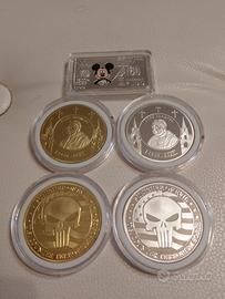 Monete Punisher,Disney 100 Topolino,Papa Francesco