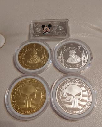 Monete Punisher,Disney 100 Topolino,Papa Francesco