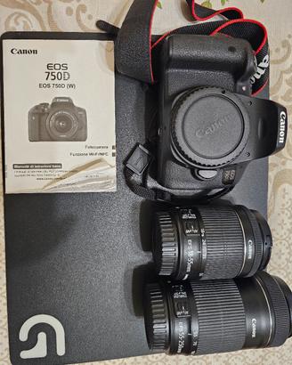 Canon 750d con 2 obiettivi 