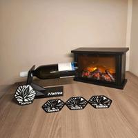 Set Vino Stampato in 3D – Portabottiglie + Sottobi