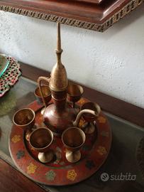 set da the persiano ottone rame bronzo