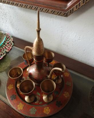 set da the persiano ottone rame bronzo