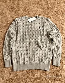 Maglione trecciate grigio taglia M
