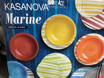Set 18 piatti Kasanova marine, nuovi! Mai usati