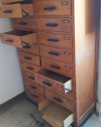 Schedario/Archivio cassettiera vintage
