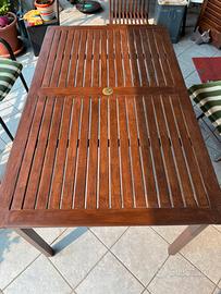 Tavolo e sedie in legno Amalfi