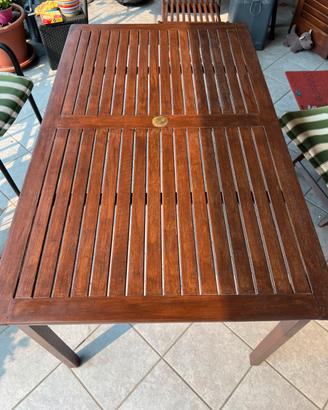 Tavolo e sedie in legno Amalfi