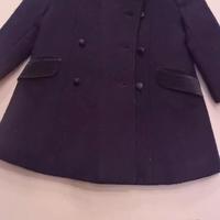 cappotto bimba pura lana colore blu interno rosso