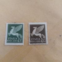 2 francobolli nuovi posta aerea regno d'Italia 