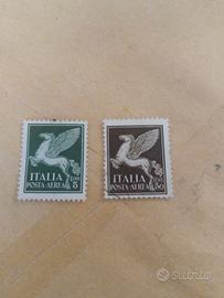 2 francobolli nuovi posta aerea regno d'Italia 