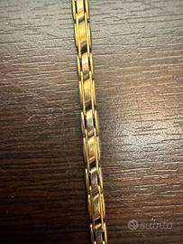 braccialetto oro giallo e bianco 18 carati