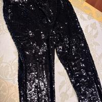 Pantaloni in paillettes, nere