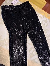 Pantaloni in paillettes, nere