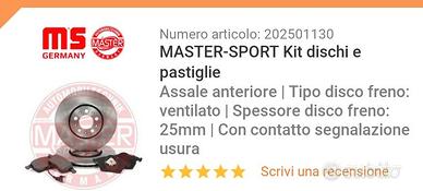 Kit freni anteriori master-sport