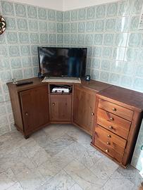 mobile ad angolo con cassettiera 