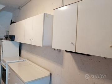 cucina con elettrodomestici