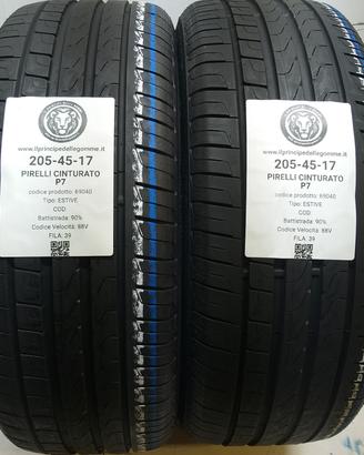 2 GOMME 205 45 17 PIRELLI A69040