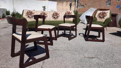 quattro sedie di design anni 70
