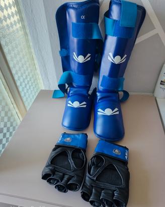 paratibie e guantoni mma e karate