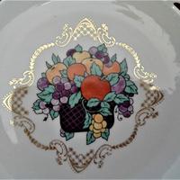 Grande piatto portata frutta bordo traforato