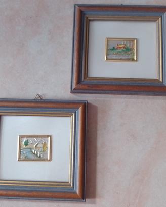 Quadretti in Metallo prezioso lavorati a mano