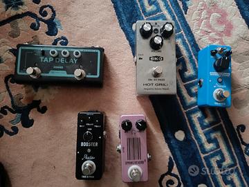 compressore, overdrive, booster,delay,riverbero