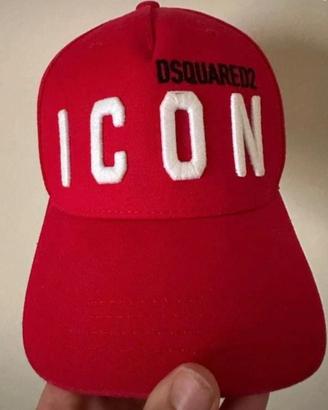 Cappello dsquared ICON rosso originale