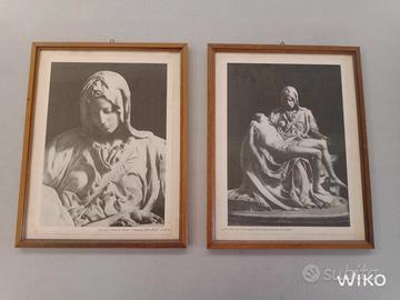 2 Quadri con stampe anni 90 “Pietà” Totale Euro 30