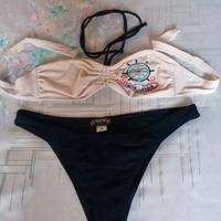 Bikini taglia 44 Frutta jeans bianco e blu