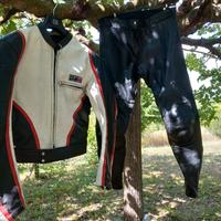 Tuta moto vintage  in pelle marca Gi Moto