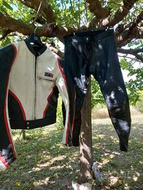 Tuta moto vintage  in pelle marca Gi Moto