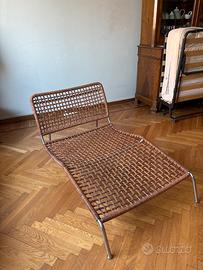 Chaise longue living divani in midollino