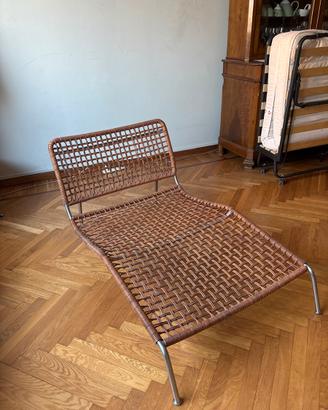 Chaise longue living divani in midollino