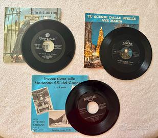 Collezione di 3 vinili 45 giri religiosi vintage