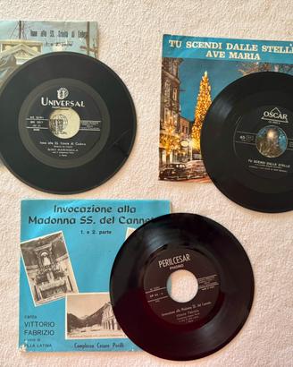 Collezione di 3 vinili 45 giri religiosi vintage