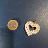 ciondolo vero oro e vere perle