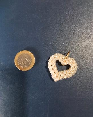 ciondolo vero oro e vere perle