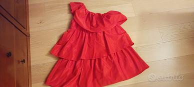 Sisley, vestito mono spalla  bambina 10-11 anni.