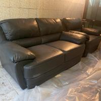 Divano/poltrona pelle nera