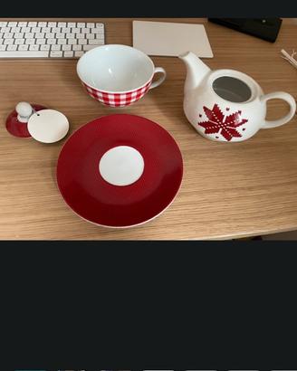 Tset tazza, piattino e teiera