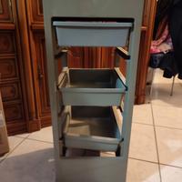 carrello per parrucchiera con cassetti 