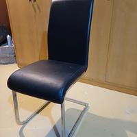 sedie in pelle nera da sala o cucina