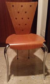 6 Sedie Vintage Postmoderno Anni 80 90 Cromato