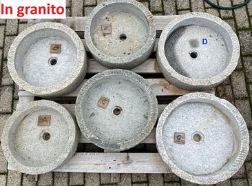 Vasca lavello lavabo rustica in pietra granito