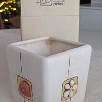 Vaso/Portapenne Ceramica 10x10cm - NUOVO con Box