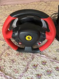 Volante thrustmaster ferrari 458 + pedaliera