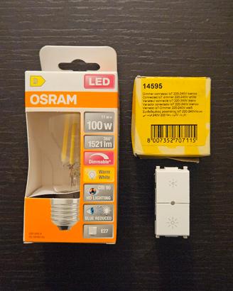 Dimmer smart Vimar Plana + lampadina LED Osram