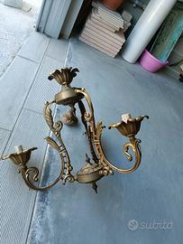 lampadario storico in ottone