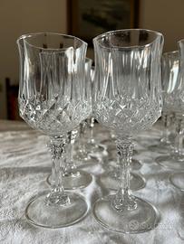 set bicchieri di cristallo ricamati