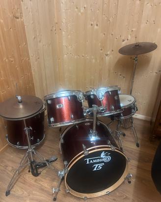 Batteria completa Tamburo 75 + sgabello e piatti